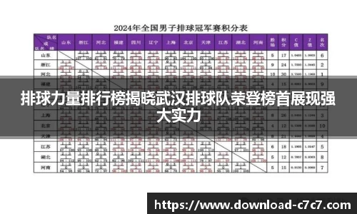 排球力量排行榜揭晓武汉排球队荣登榜首展现强大实力